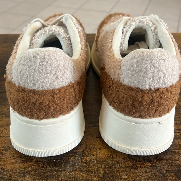 Zara Shearling Trainers Teddy Sneakers in Mixed Brown Size 37 - Picture 8 of 12